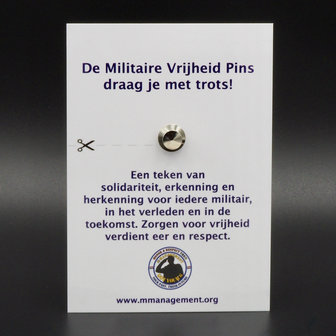 Pins4you, Militaire Vrijheid Pins op gift card achterkant